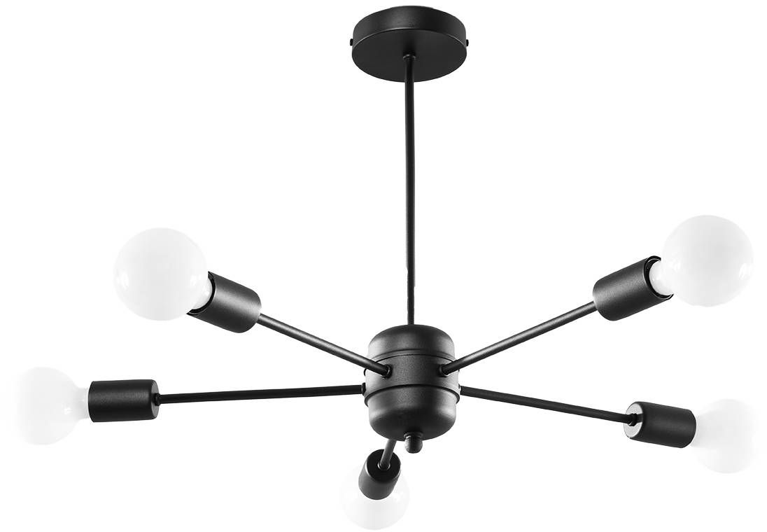 Sollux Lighting Lango plafonnier 5x60 W noir SL.1022