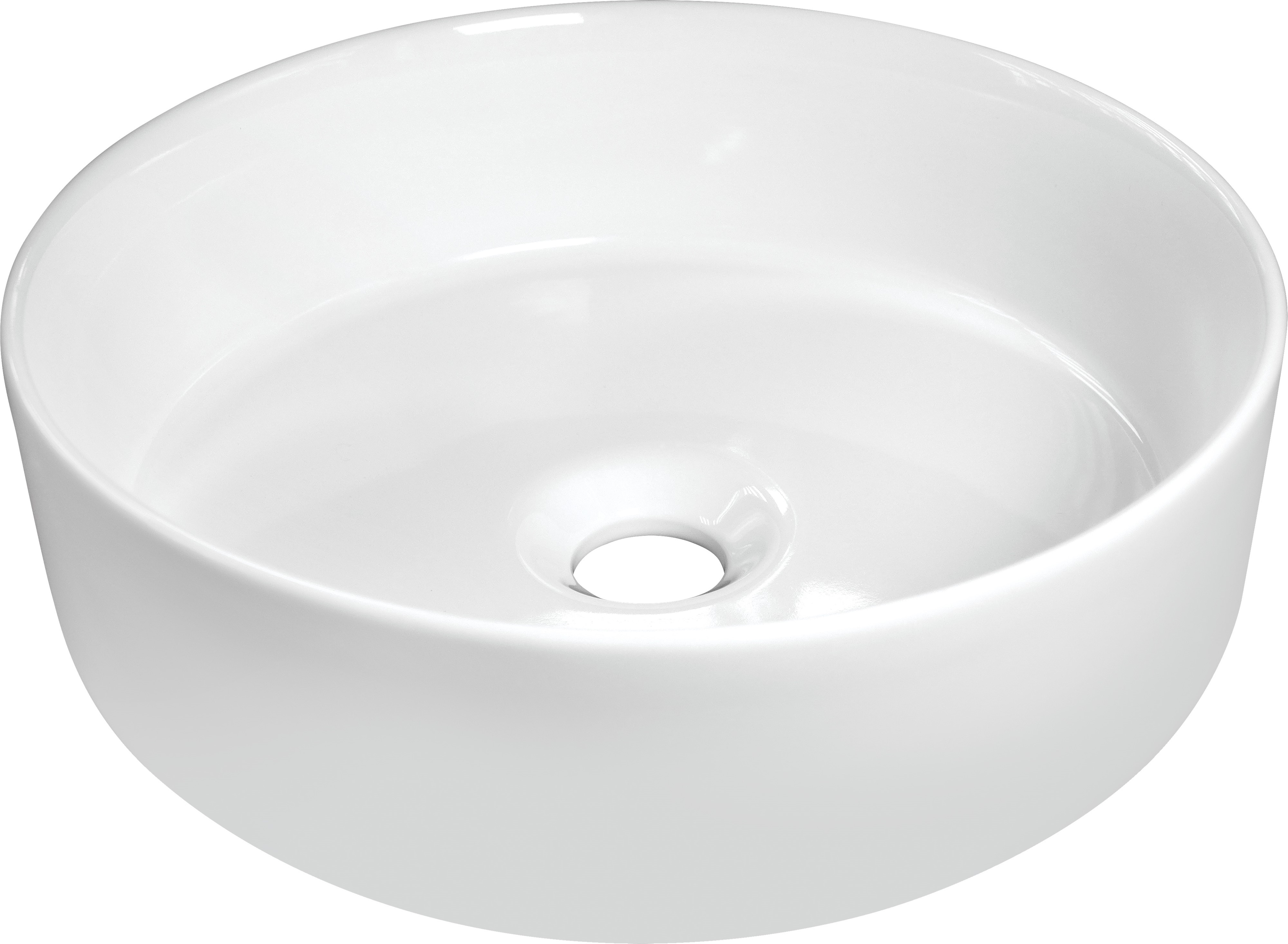 Deante Silia lavabo 36x36 cm ronde à poser blanc CDL_6U4S