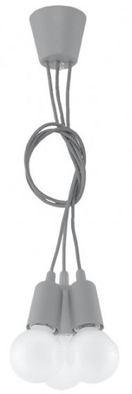 Sollux Lighting Diego lampe suspendue 3x60 W gris/cendre SL.0576