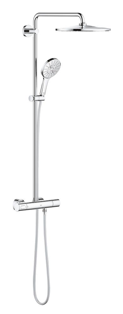 Grohe Rainshower ensemble de douche mural avec thermostat oui StarLight Chrome 26647000