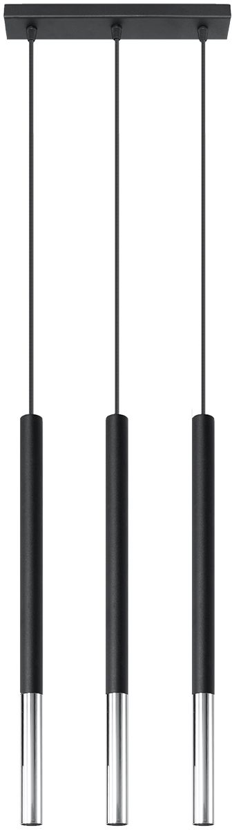 Sollux Lighting Mozaica lampe suspendue 3x40 W noir-chrome SL.0886