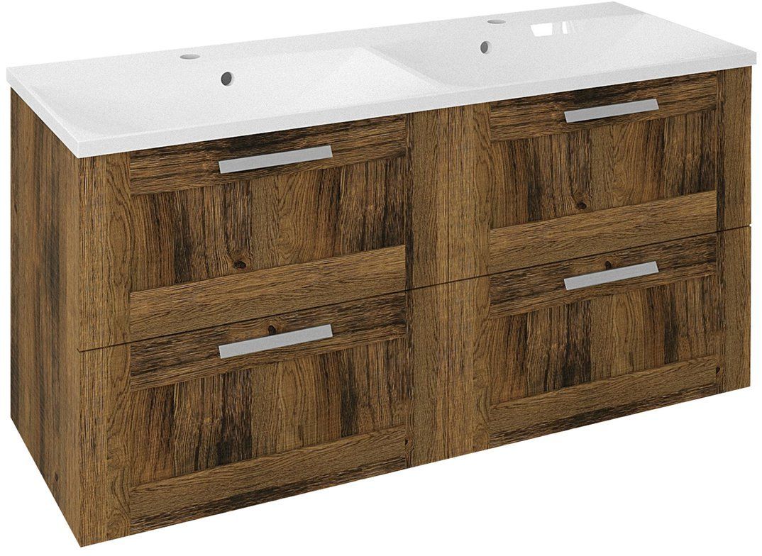 Sapho Amia armoire 119.5x45x60 cm sous-lavabo suspendu chêne-bois AM120-1919