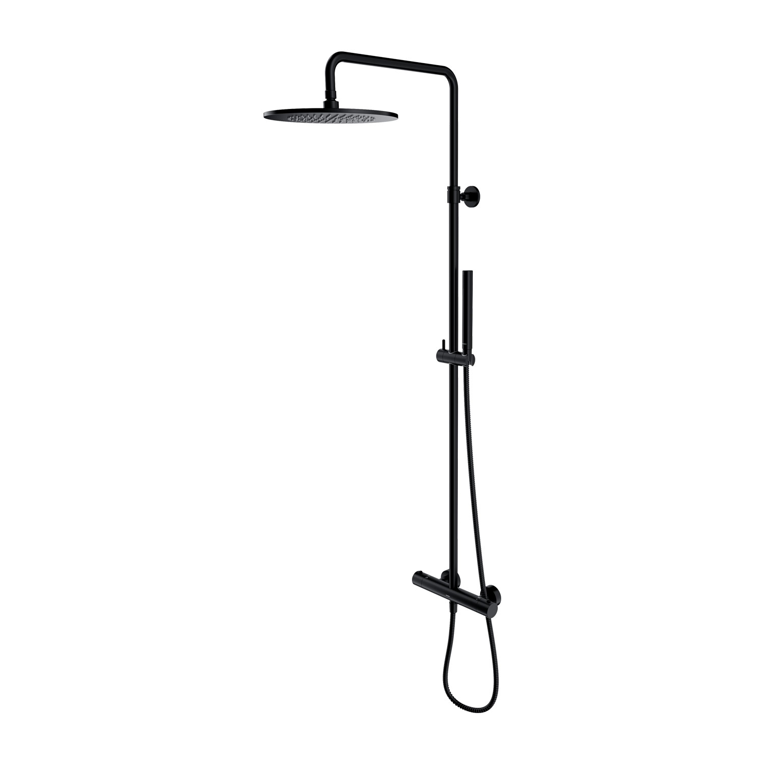 Omnires Y ensemble de douche mural avec thermostat oui noir Y1244SUBL