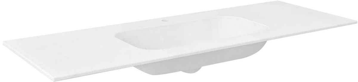 Sapho Aruba lavabo 140x51.5 cm rectangulaire de meuble blanc mat AR140-B1M