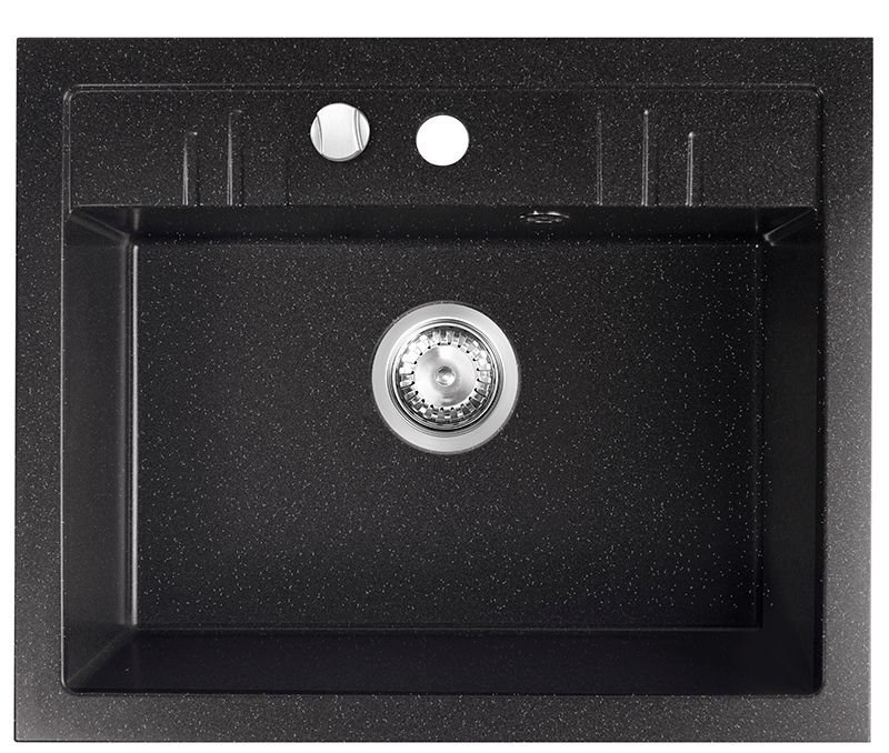 FDesign Carioca évier en granit 58x48 cm gris/graphite/onyx FD9-11-4858-02