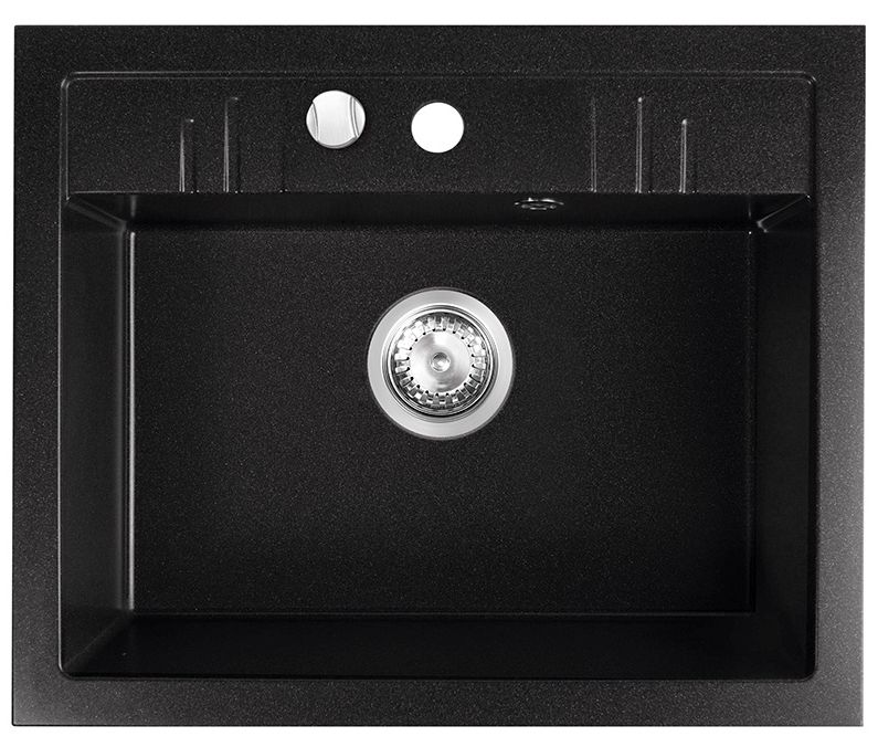 FDesign Carioca évier en granit 58x48 cm gris/graphite/onyx FD9-11-4858-22