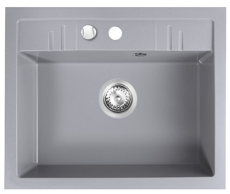 FDesign Carioca évier en granit 58x48 cm gris/graphite/onyx FD9-11-4858-44