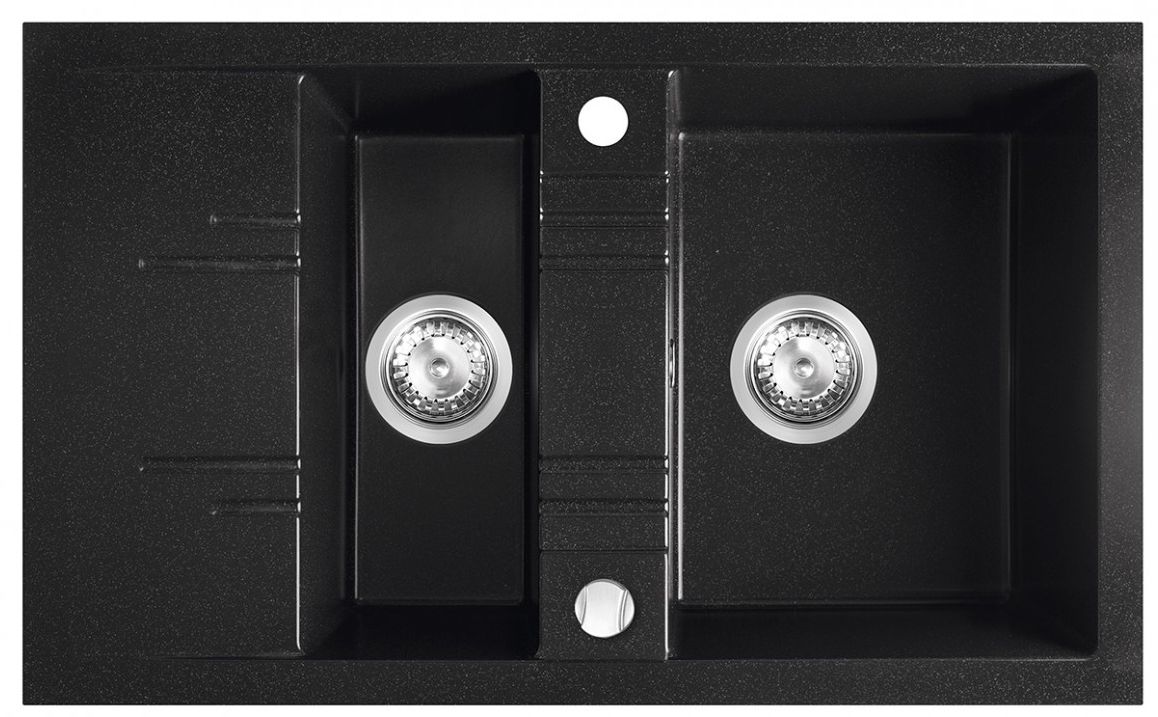 FDesign Carioca évier en granit 79x48 cm gris/graphite/onyx FD9-15-4879-22