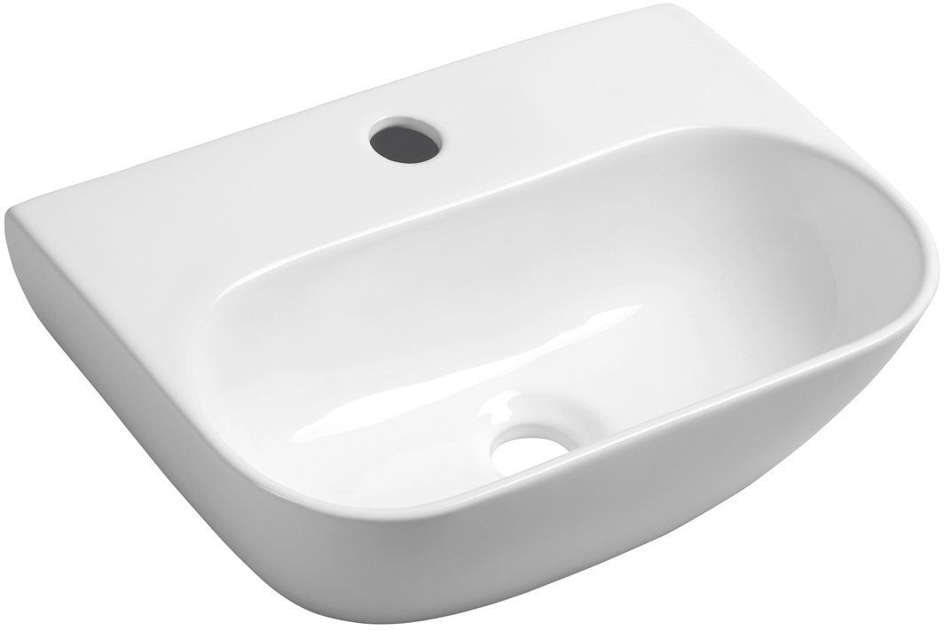 Sapho Small lavabo 42x29 cm semi-circulaire classique blanc AR265