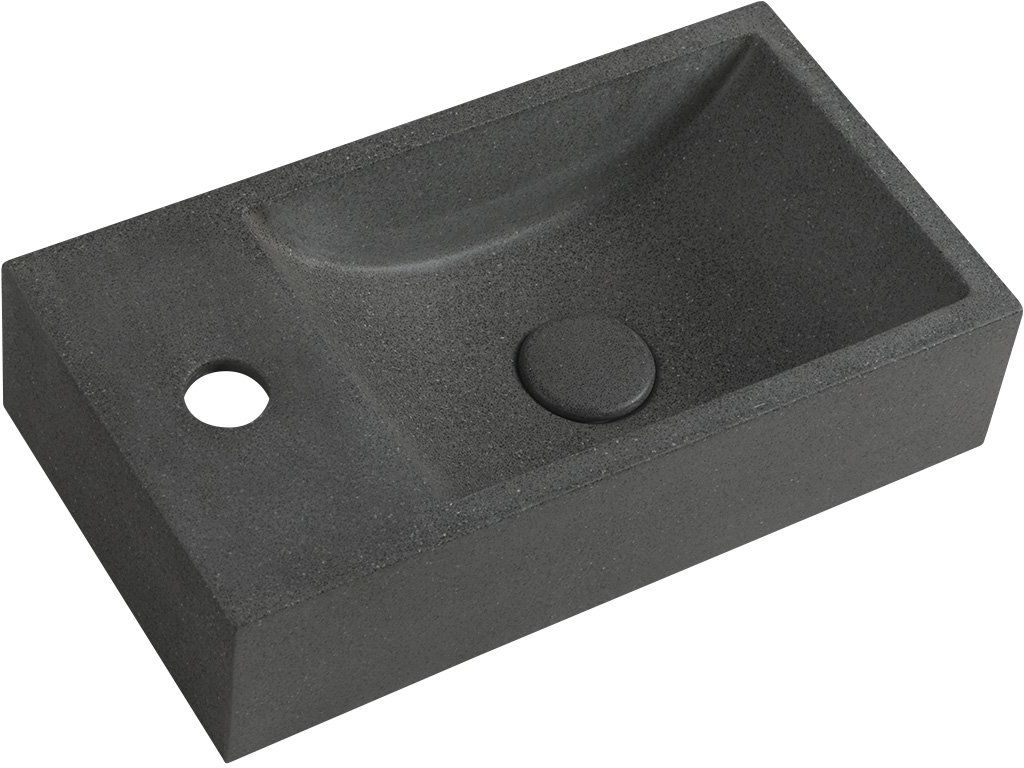 Sapho Small lavabo 40x22 cm rectangulaire classique noir AR403