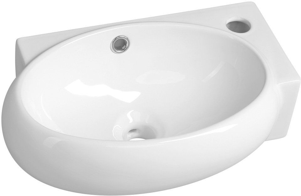 Sapho Small lavabo 43x28.5 cm classique blanc brillant AR497
