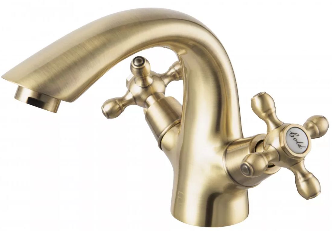 FDesign Lacrima mitigeur de lavabo sur pied laiton/brun antique FD1-LRA-2-66