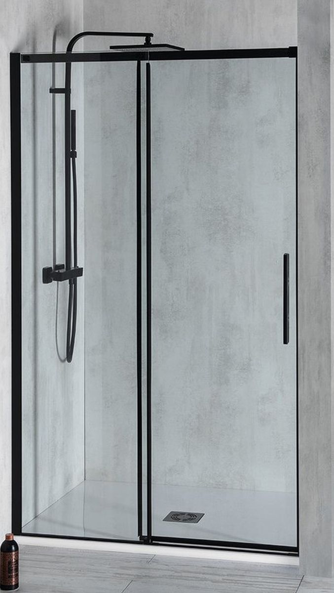 Polysan Altis Line Black porte de douche 141 cm coulissant noir mat/verre transparent AL4112B