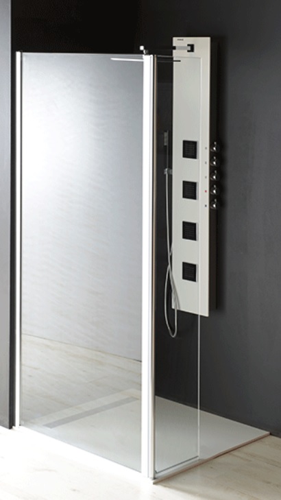 Polysan Modular Shower paroi de douche 100 cm chrome brillant/verre transparent MS3A-100