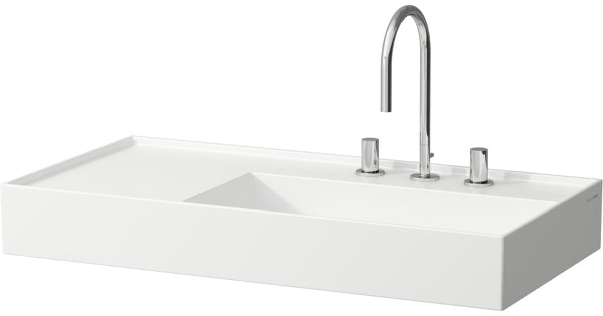 Laufen Kartell lavabo 90x46 cm rectangulaire blanc brillant H8103390001111