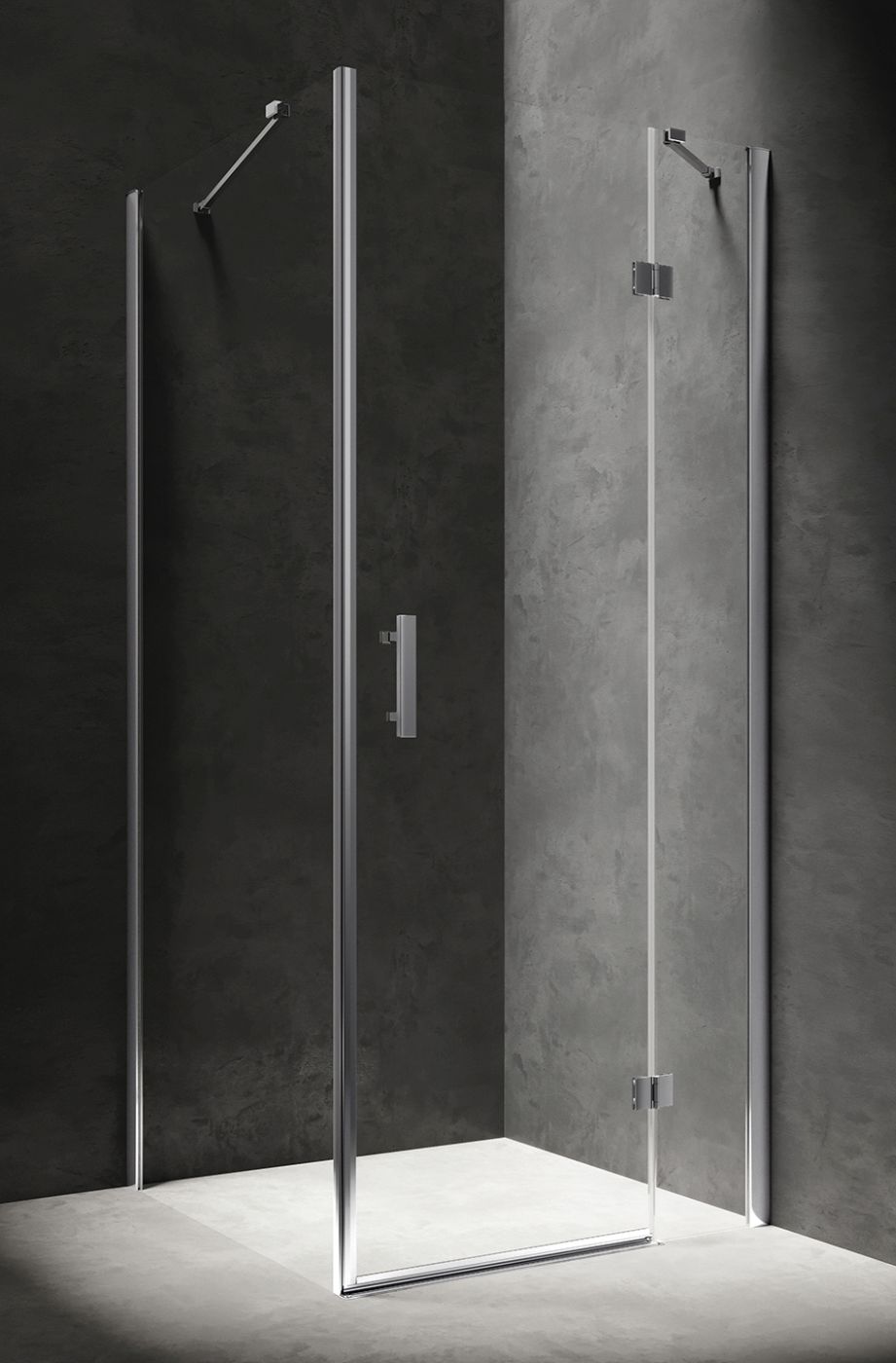 Omnires Manhattan cabine de douche 90x80 cm rectangulaire chrome brillant/verre transparent MH8090CRTR
