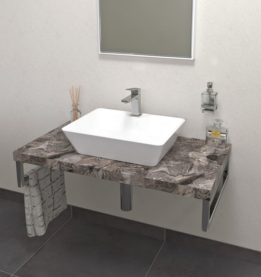 Sapho Avice plan de travail 90x49.5 cm gris AV0910