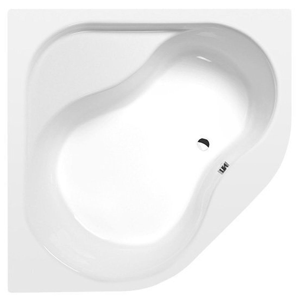Polysan Edera baignoire d’angle 152x152 cm côté gauche blanc 91111