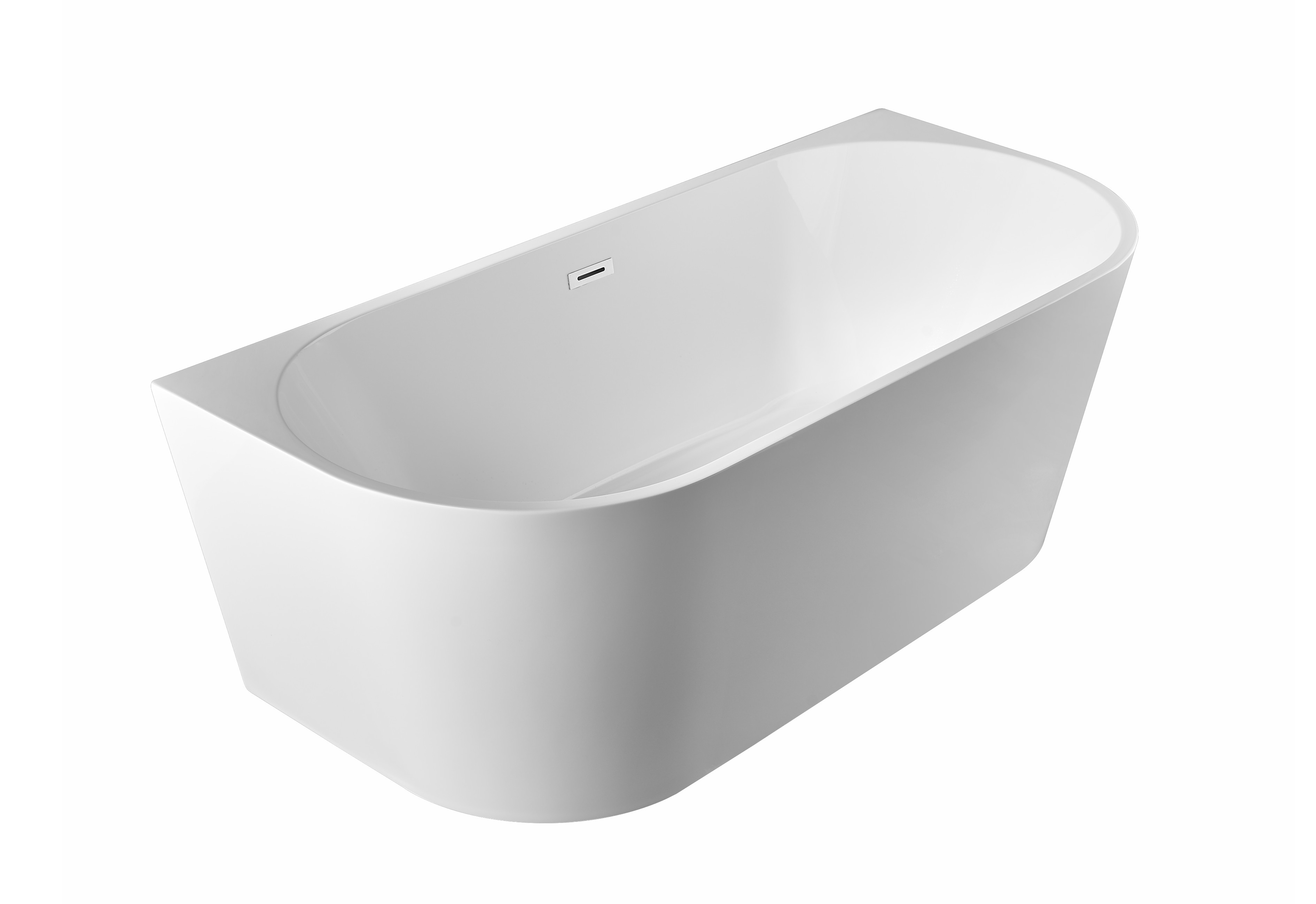LaVita Caldera baignoire murale 160x75 cm ovale blanc 5900378319085