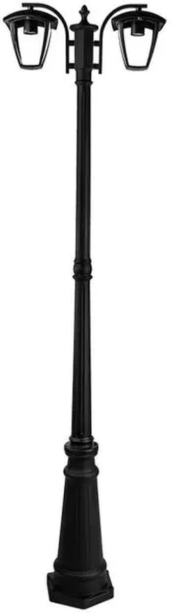 V-TAC lampadaire extérieur 2x60 W noir 7062