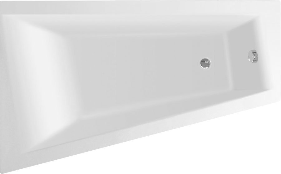 Aqualine Metuje baignoire d’angle 160x100 cm côté gauche blanc G2610