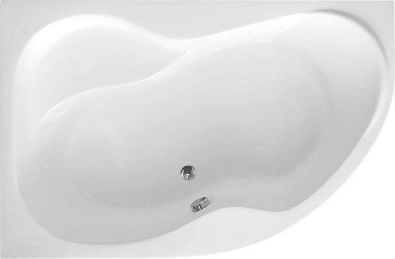 Aqualine Cidlina baignoire d’angle 159x105 cm côté gauche blanc G3615