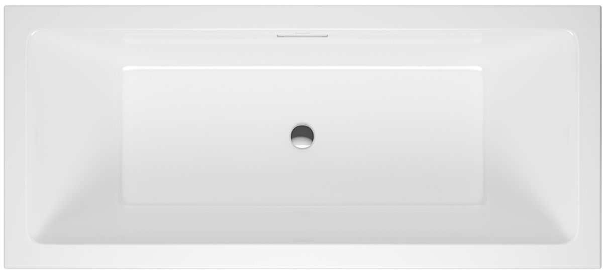 Set baignoire rectangulaire Excellent Heaven Slim WAEX.HEV18WHS, siphon de baignoire Excellent Flow ARIN.FLOW.CR