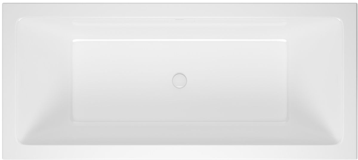 Set baignoire rectangulaire Excellent Heaven Slim WAEX.HEV16WHS, siphon de baignoire Excellent Flow ARIN.FLOW.WH