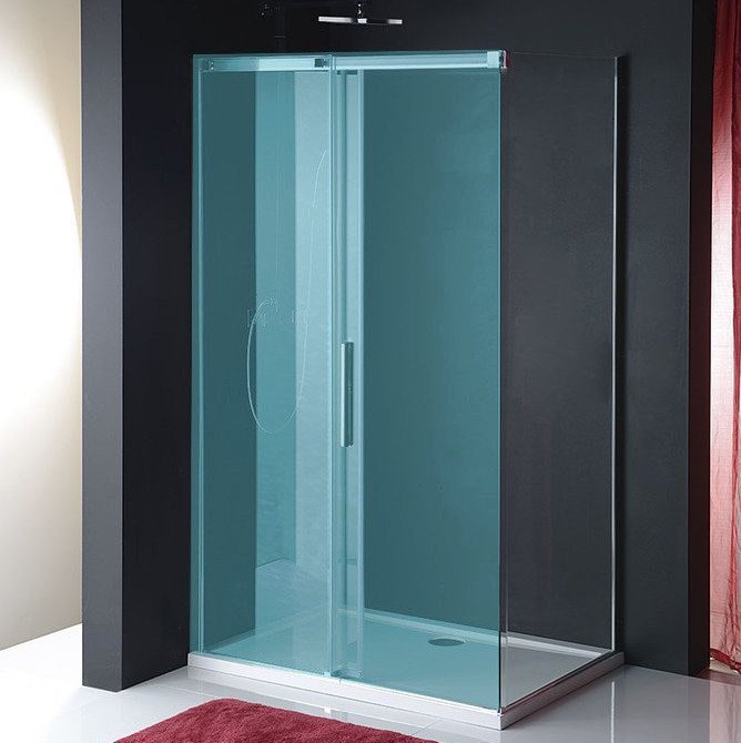 Polysan Altis Line paroi de douche 100 cm chrome brillant/verre transparent AL6115C