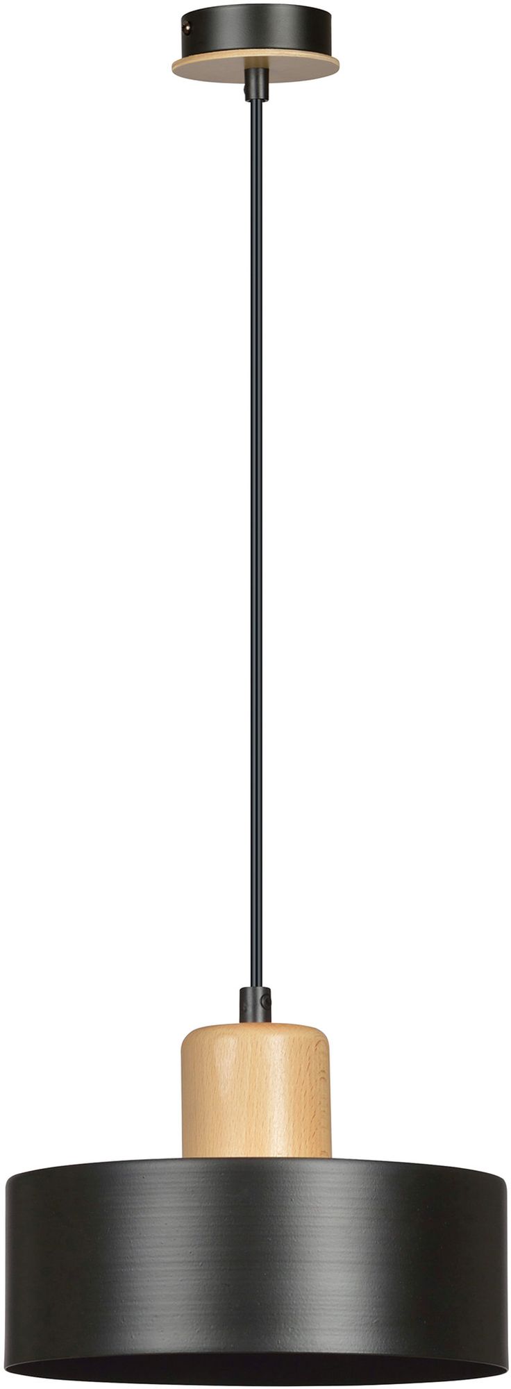 Emibig Torin lampe suspendue 1x15 W noir-bois 1046/1