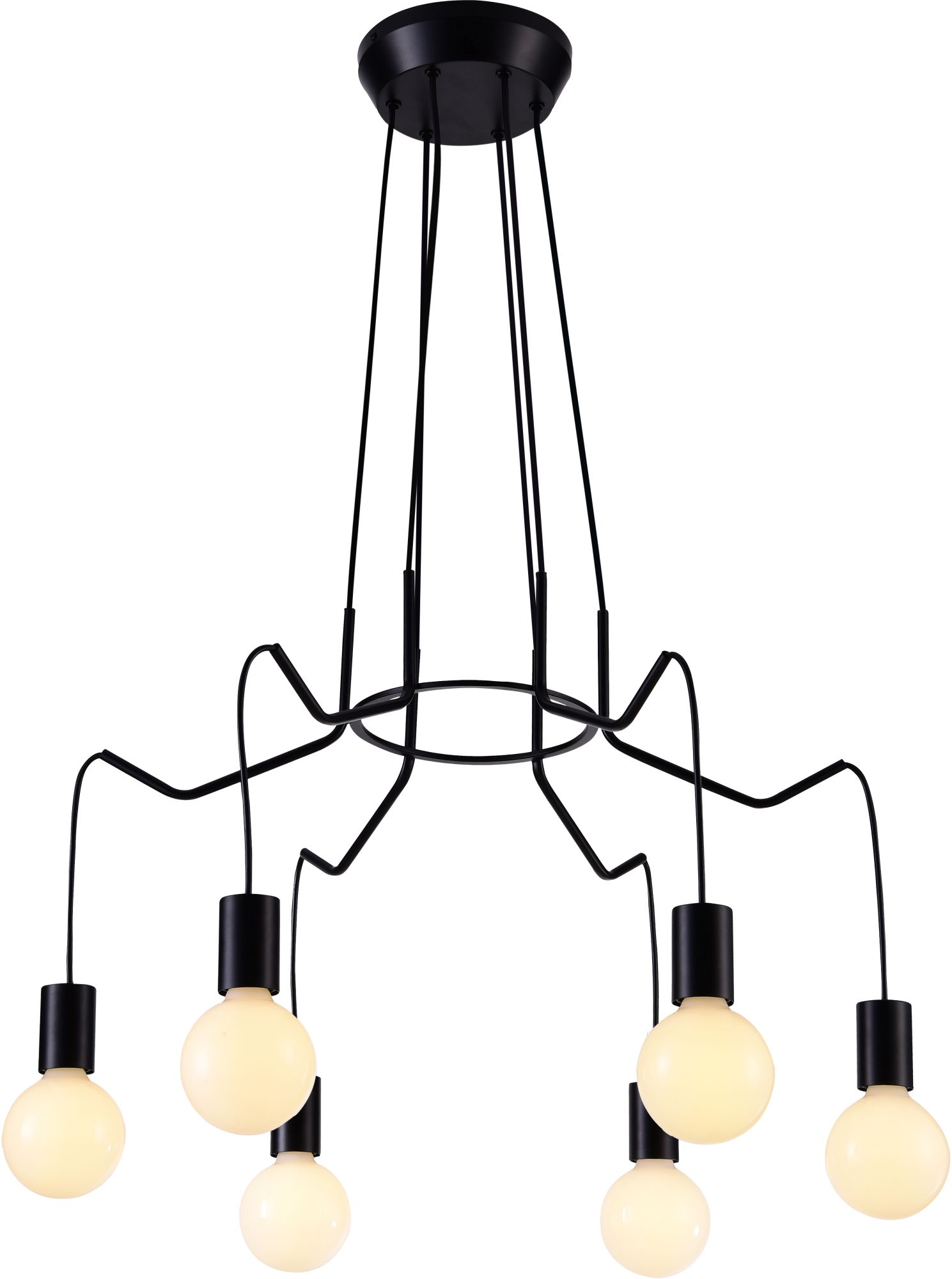 Candellux Basso lampe suspendue 6x40 W noir 36-71033