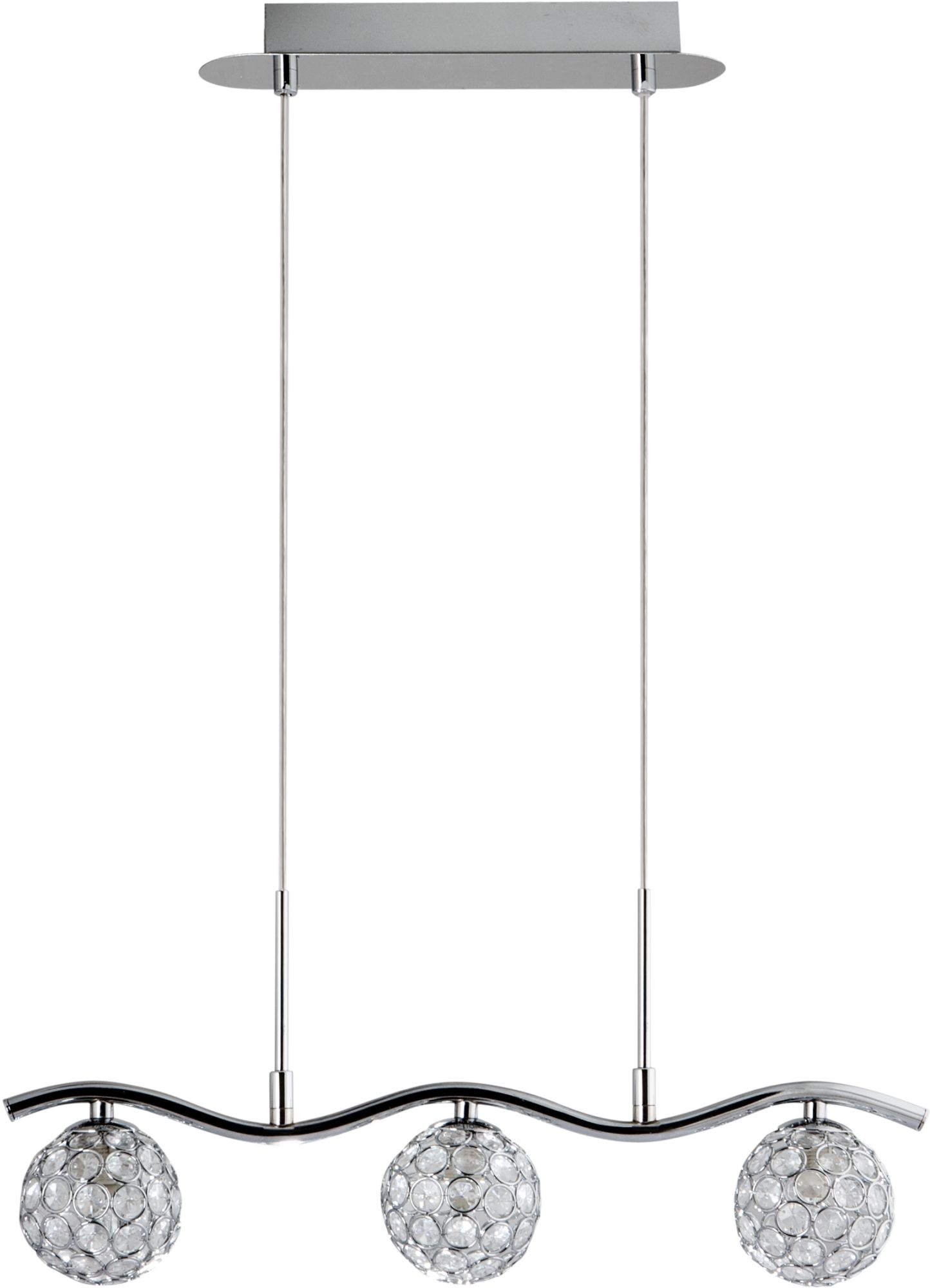 Candellux Starlet lampe suspendue 3x40 W chrome-transparent 33-85743