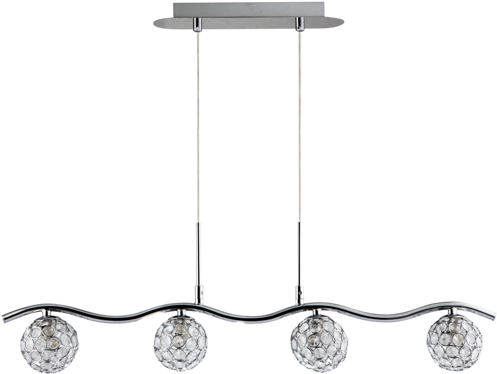 Candellux Starlet lampe suspendue 4x40 W chrome-transparent 34-85750
