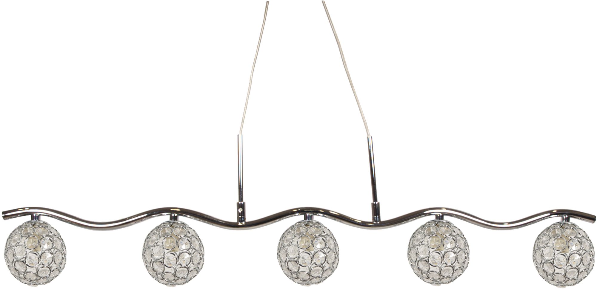 Candellux Starlet lampe suspendue 5x40 W chrome-transparent 35-85767