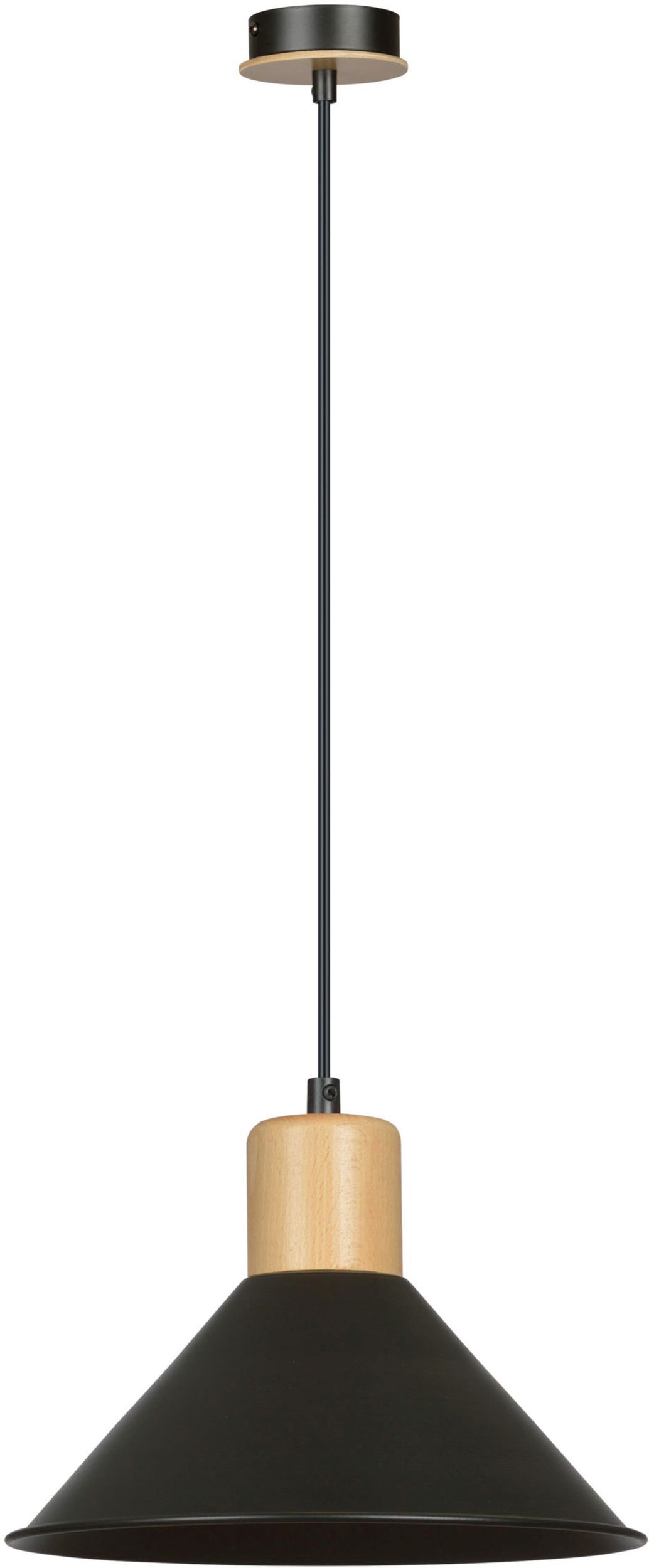 Emibig Rowen lampe suspendue 1x15 W noir-bois 1044/1