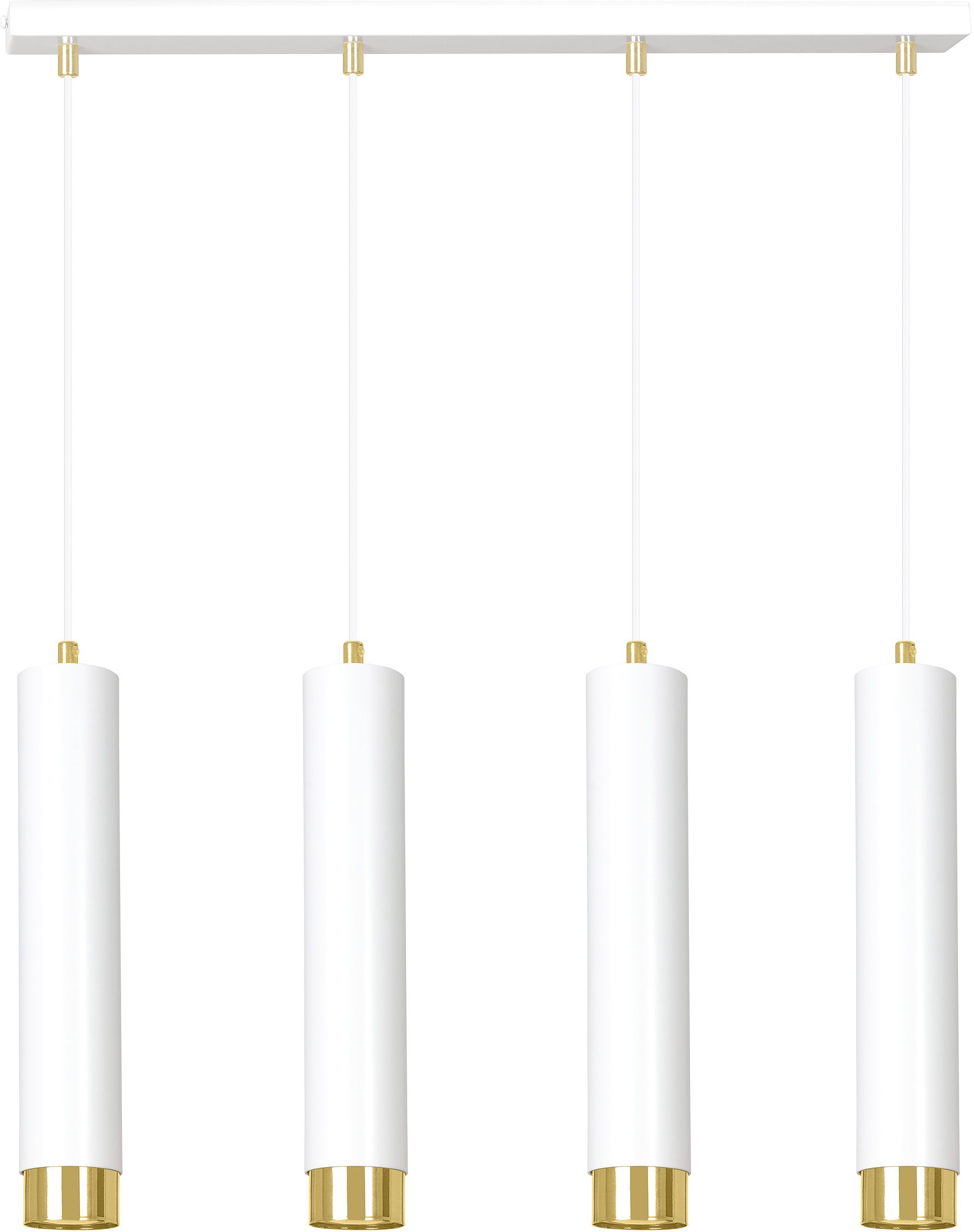 Emibig Kibo lampe suspendue 4x8 W blanc-doré 642/4
