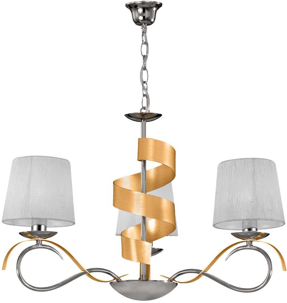 Candellux Denis lampe suspendue 3x40 W chrome-doré 33-23421