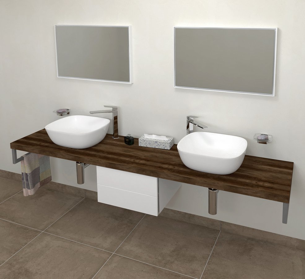 Sapho Avice plan de travail 230x49.5 cm Chêne AV2311