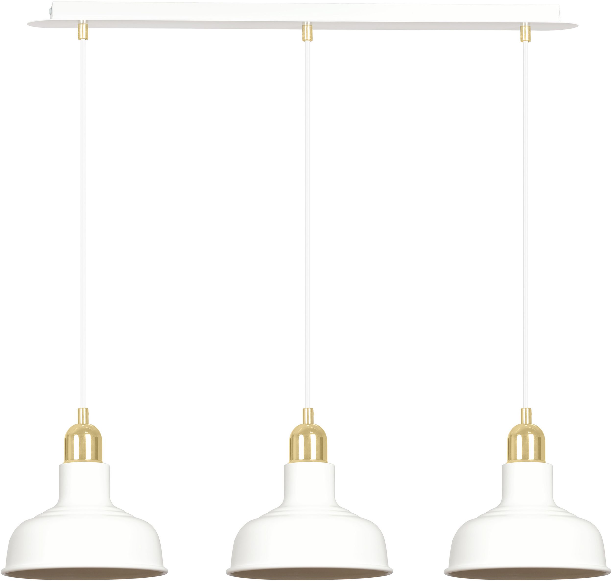 Emibig Ibor lampe suspendue 3x15 W blanc-doré 1043/3