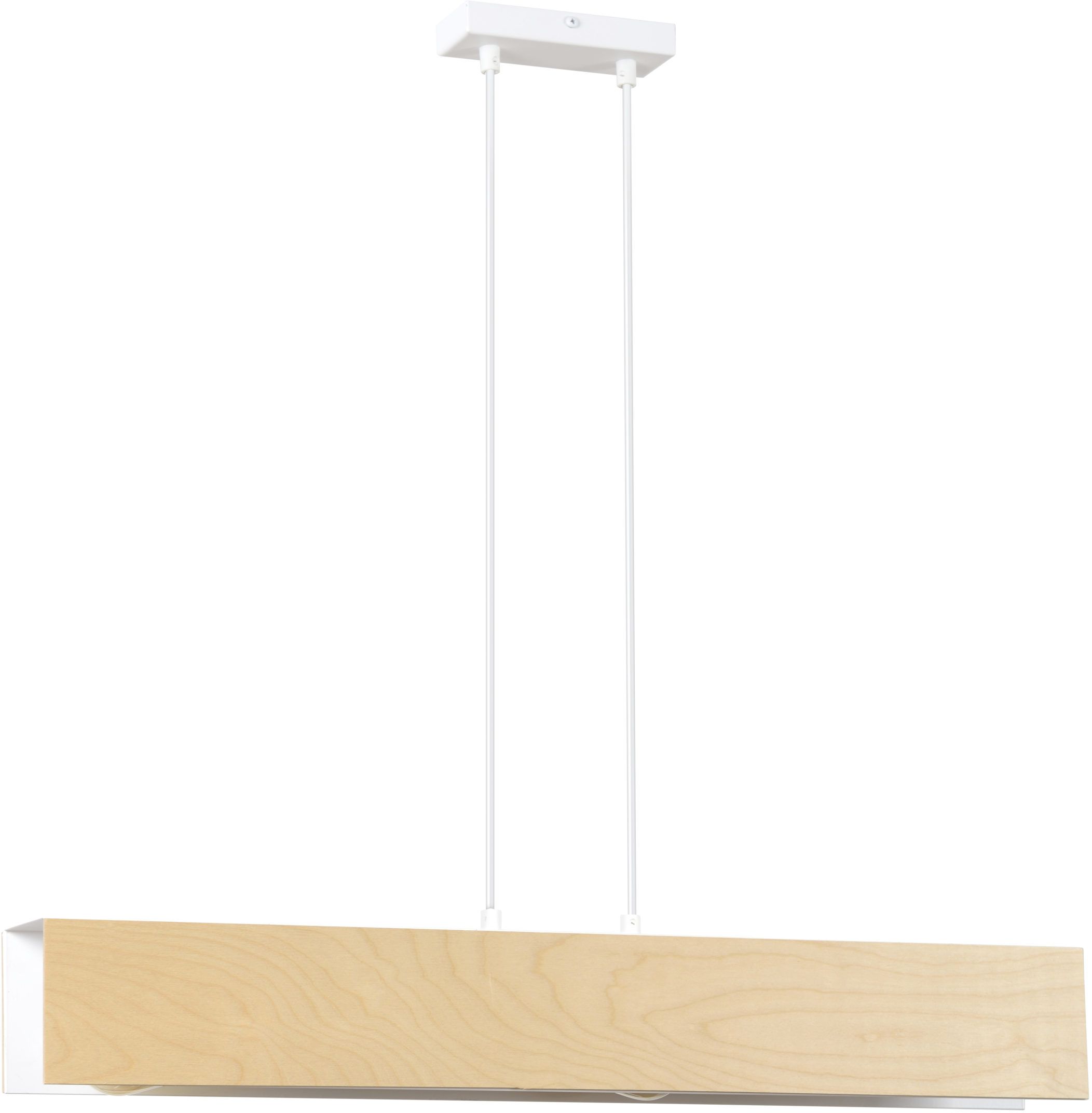 Emibig Carlo lampe suspendue 3x15 W blanc-bois 611/3
