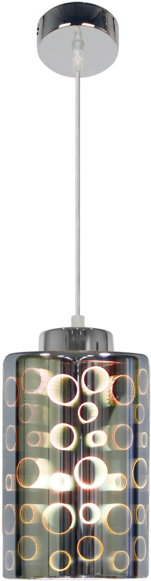 Candellux Nocturno lampe suspendue 1x40 W chrome-multicolore 31-57686
