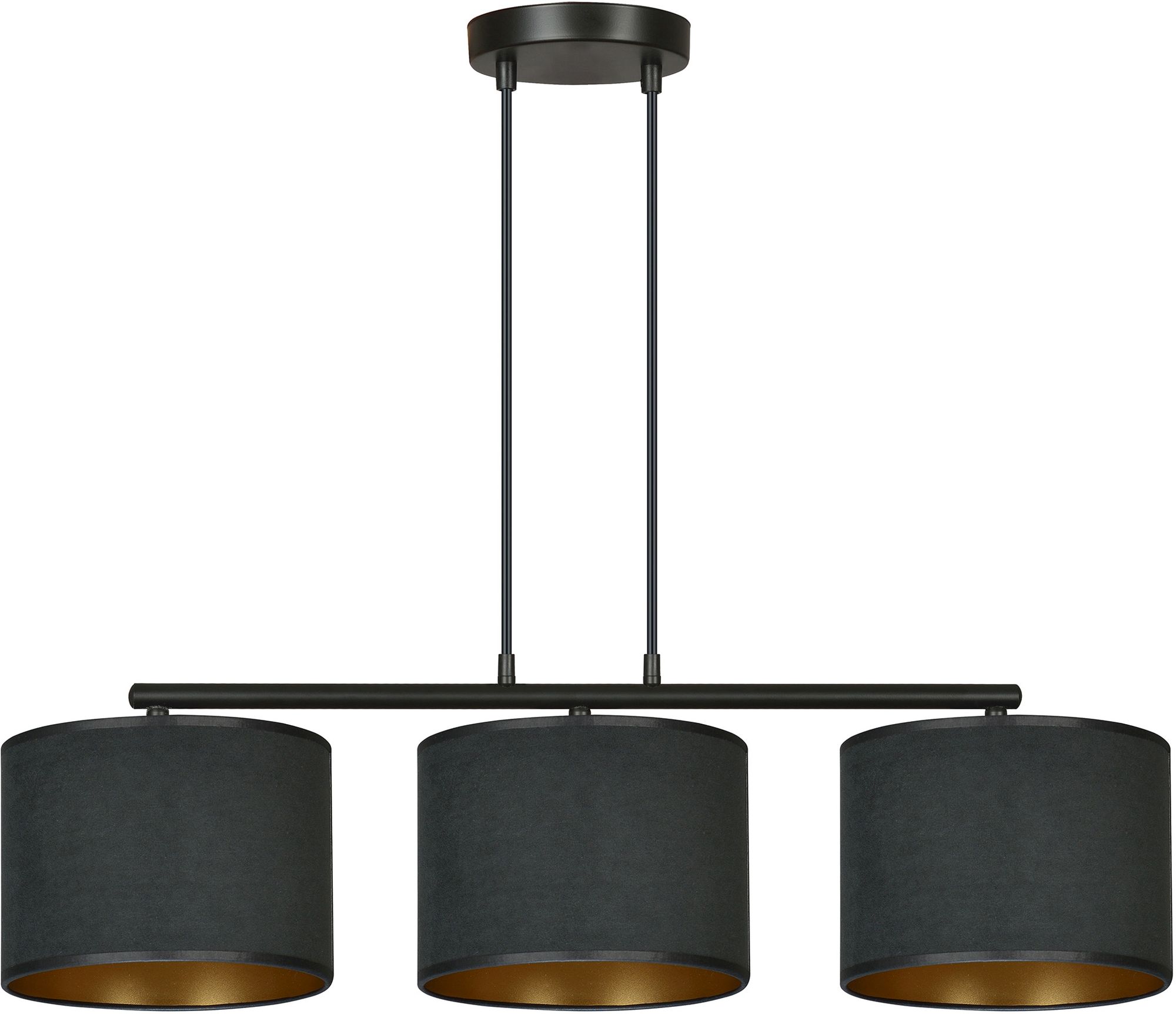 Emibig Hilde lampe suspendue 1x15 W noir-doré 1054/3