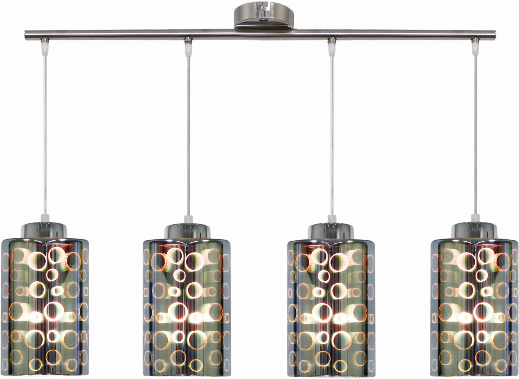 Candellux Nocturno lampe suspendue 4x40 W chrome-multicolore 34-57723