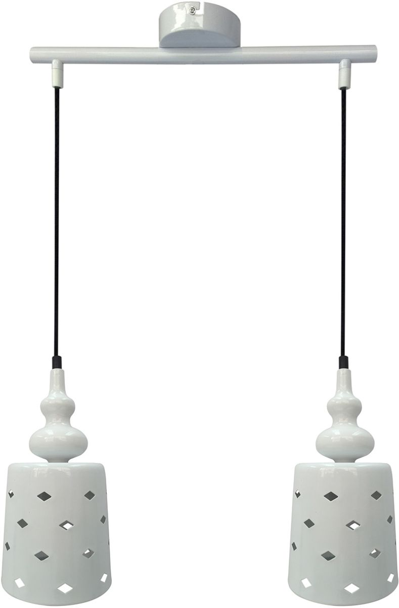 Candellux Hamp lampe suspendue 2x60 W blanc 32-51929