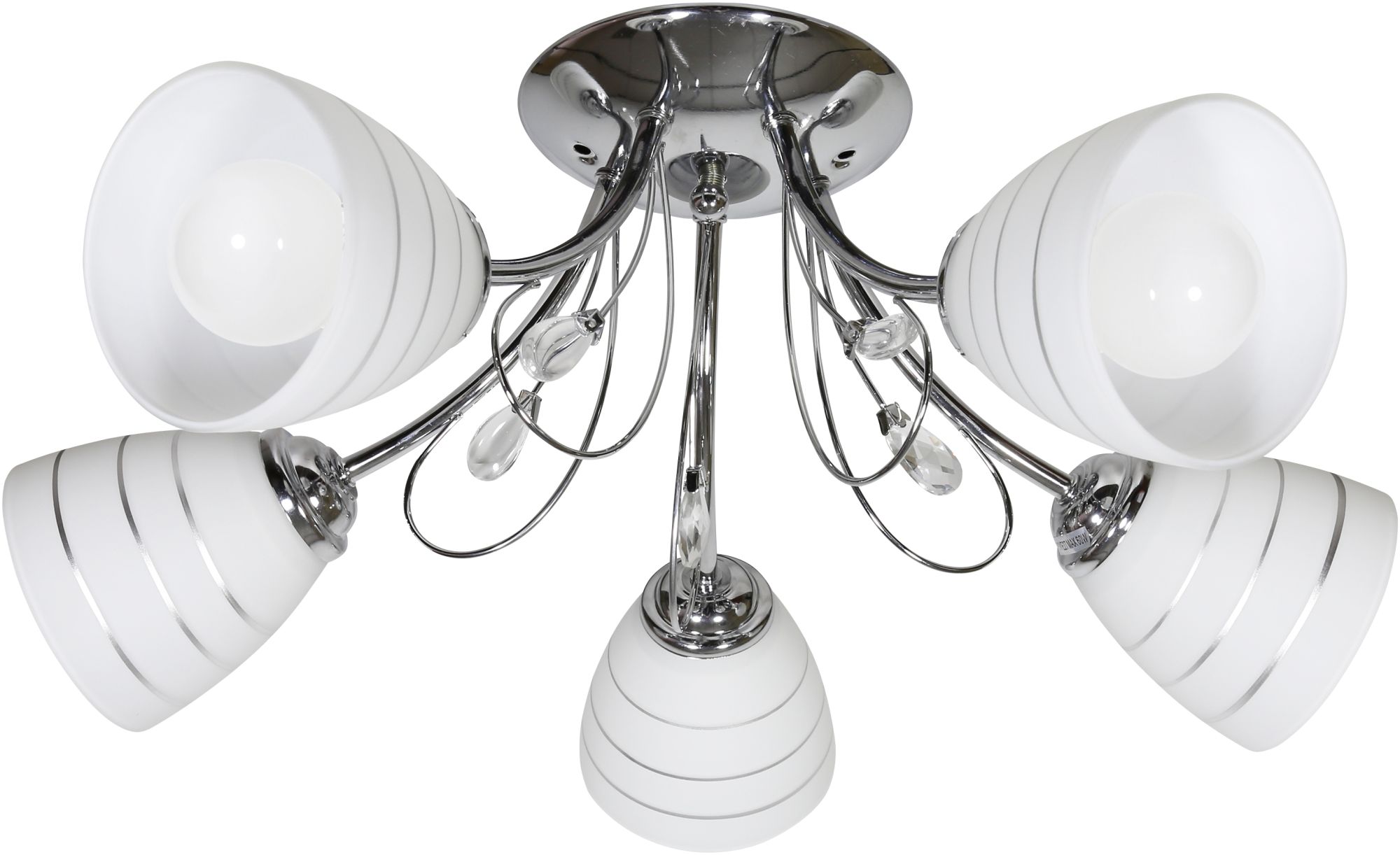 Candellux Simpli plafonnier 5x40 W blanc-chrome 35-63854