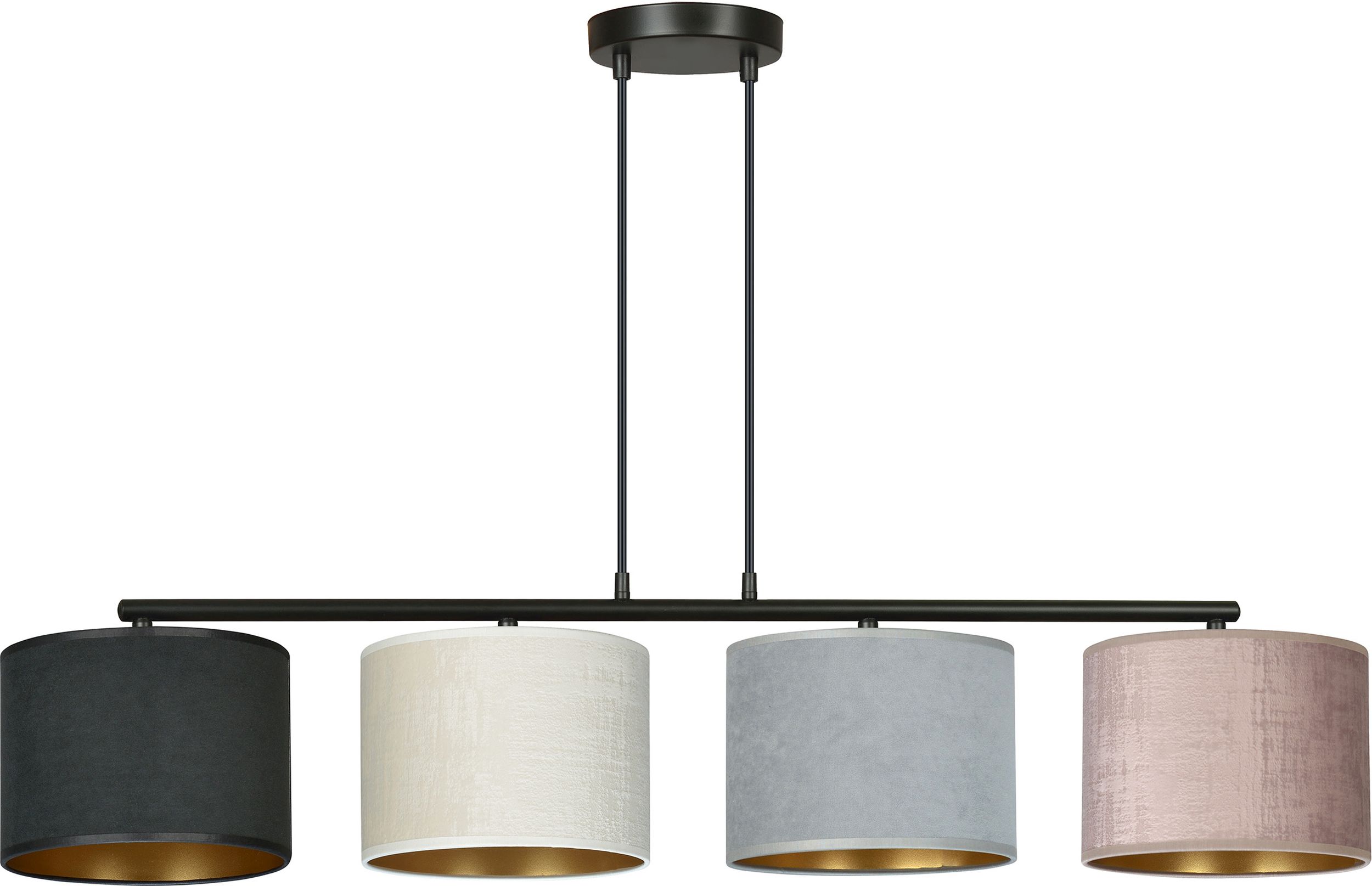 Emibig Hilde lampe suspendue 4x15 W blanc-noir-rose-doré-gris/cendre 1055/4