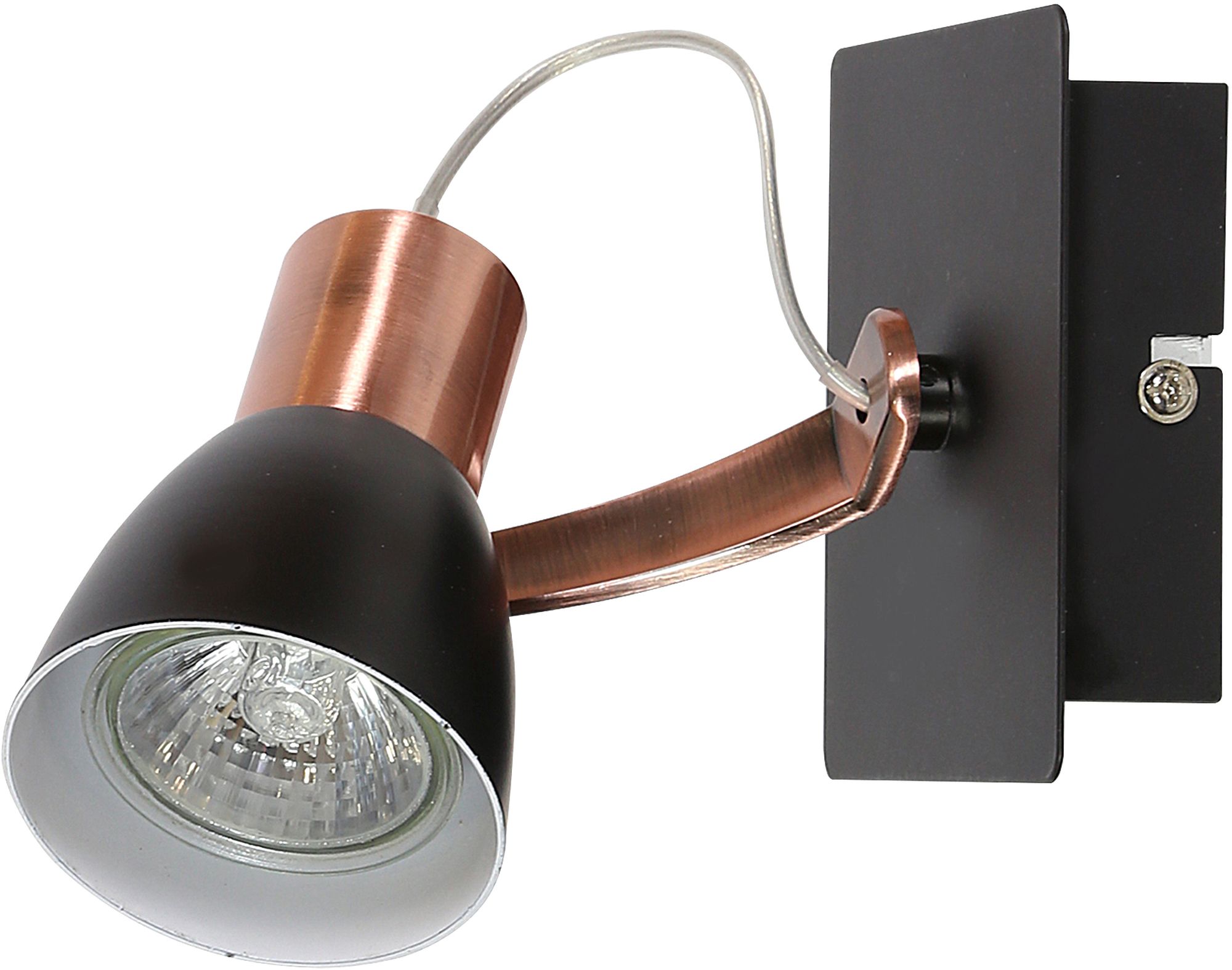 Candellux Markus applique murale 1x50 W noir-cuivre 91-35554-M