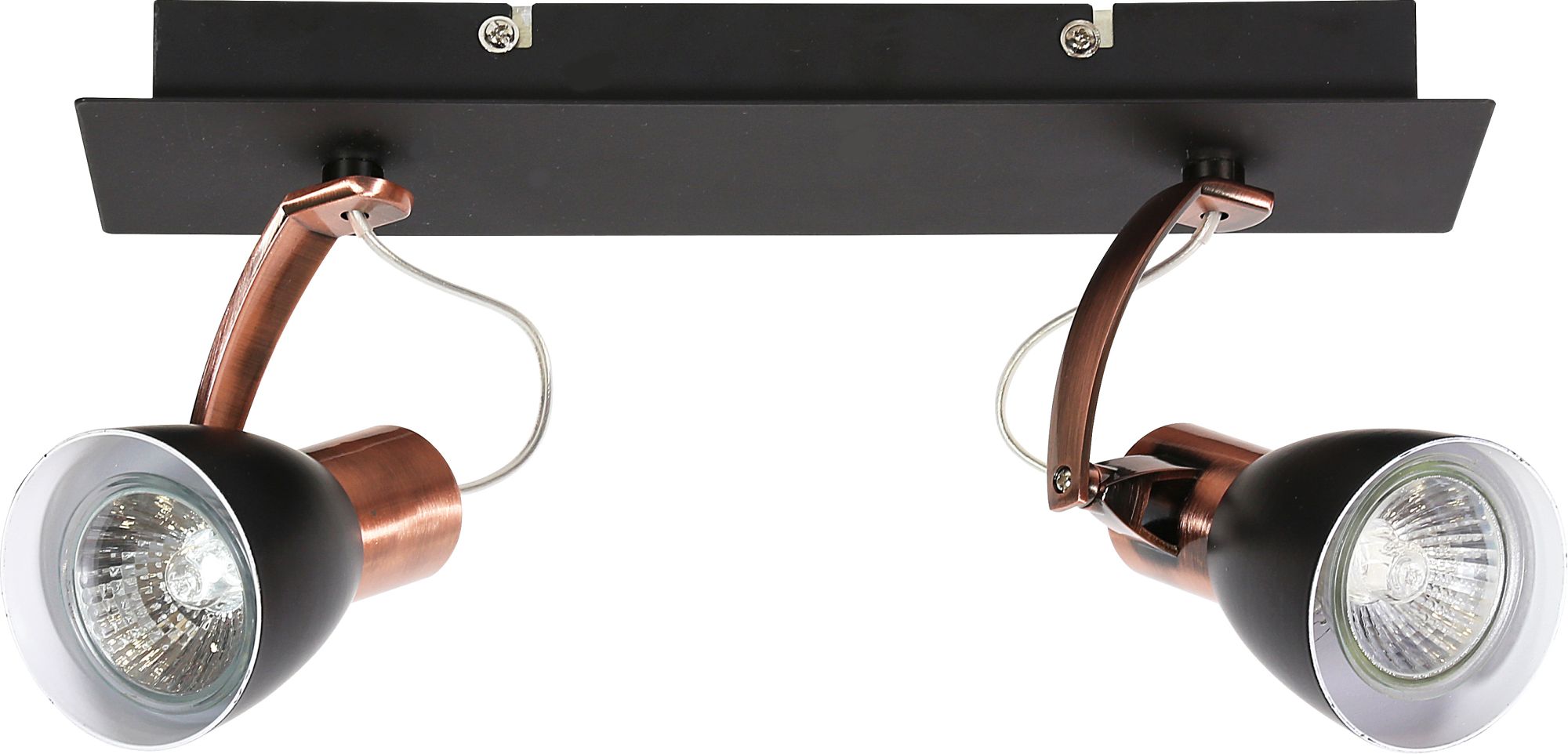 Candellux Markus plafonnier 2x50 W noir-cuivre 92-37442-M