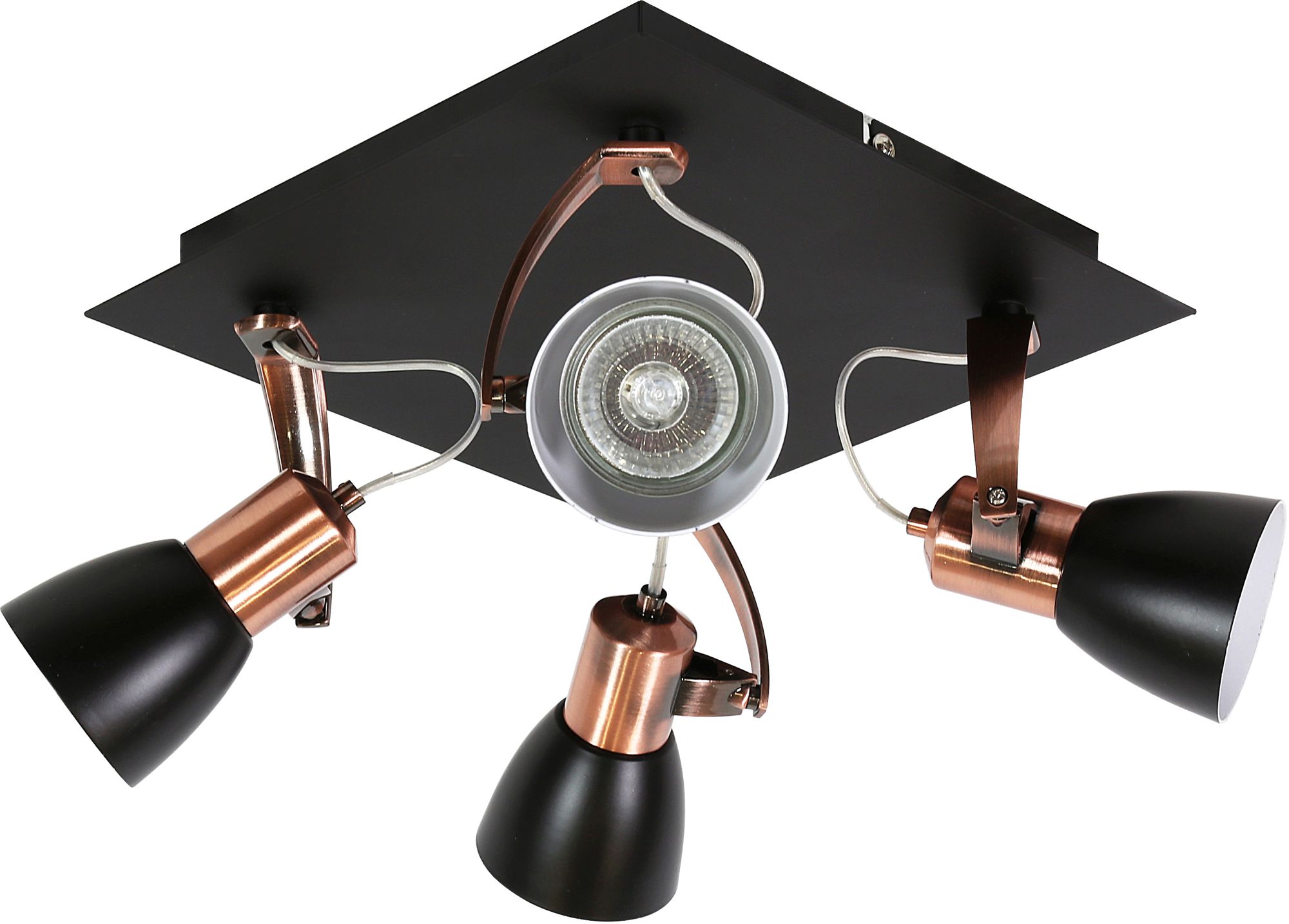 Candellux Markus plafonnier 4x50 W noir-cuivre 98-35639-M