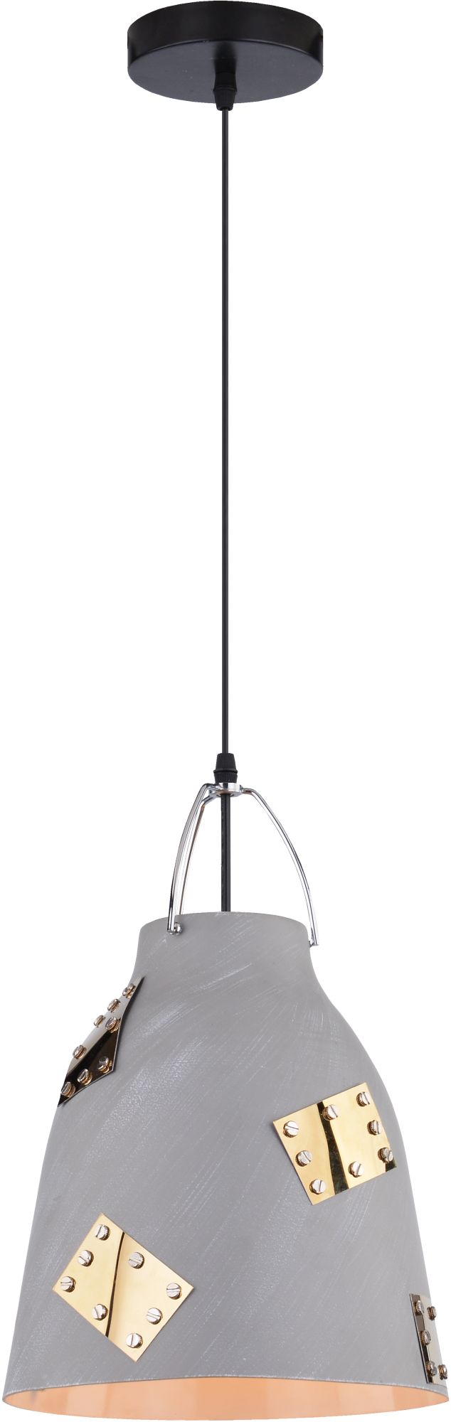 Candellux Patch lampe suspendue 1x60 W doré-gris/cendre 31-43269